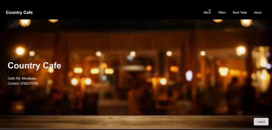 Country Cafe Website